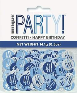 Birthday Table Confetti - Various Ages - Blue