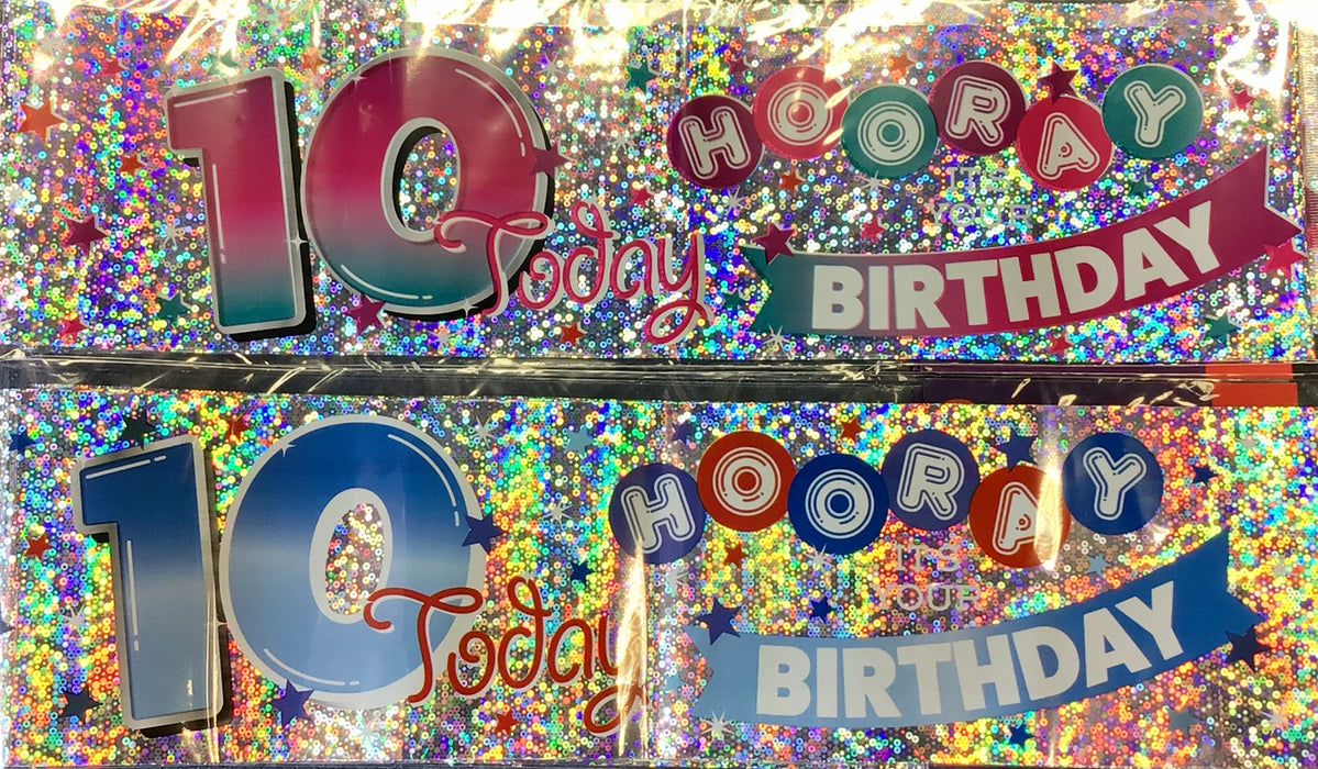 Age 10 Birthday Banner