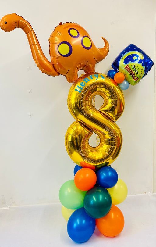 X-Large Age Balloon Column - Dinosaur Theme