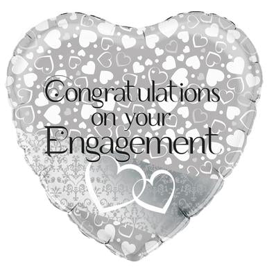 18" Foil Engagement Heart Balloon