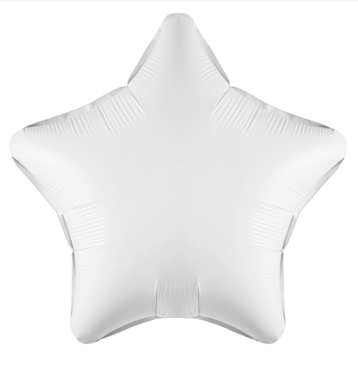 18” Foil Star Balloon - White