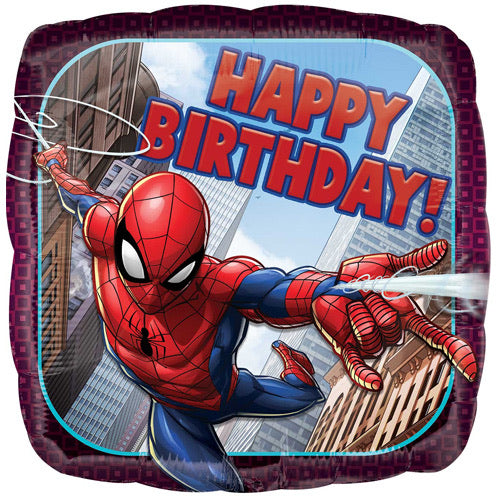 18" Foil Spiderman Happy Birthday Printed Balloon - The Ultimate Balloon & Party Shop