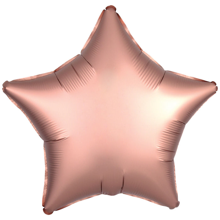18" Foil Star Balloon - Silk Rose Copper