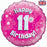 18" Foil Age 11 Balloon - Pink