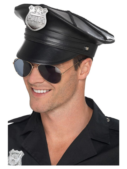 Dlx Police Leather Hat