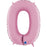 Number 0 Foil Balloon Pastel Pink