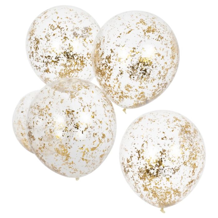 Confetti Filled Balloons -  Gold