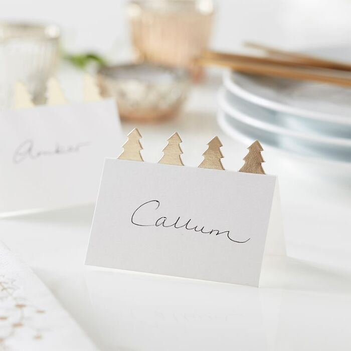 Christmas Place Cards - Golden Tress - The Ultimate Balloon & Party Shop