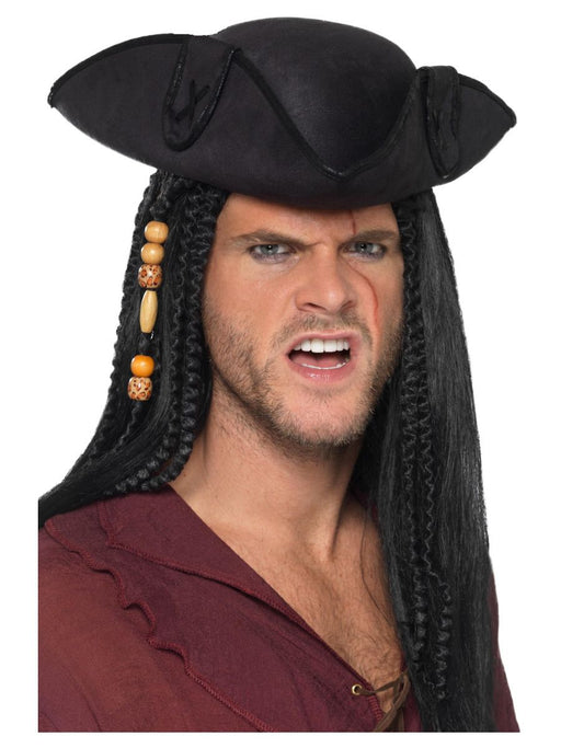 Pirate Tricorn Hat - Black