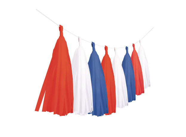 Tassel Garland - Red, White & Blue