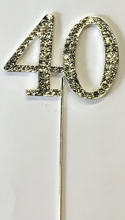 Diamanté Cake Topper- 40