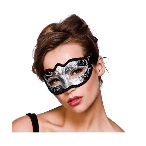 Verona Eyemask - Silver & Black