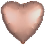 Heart Shaped Foil Balloon - Satin Rose Gold