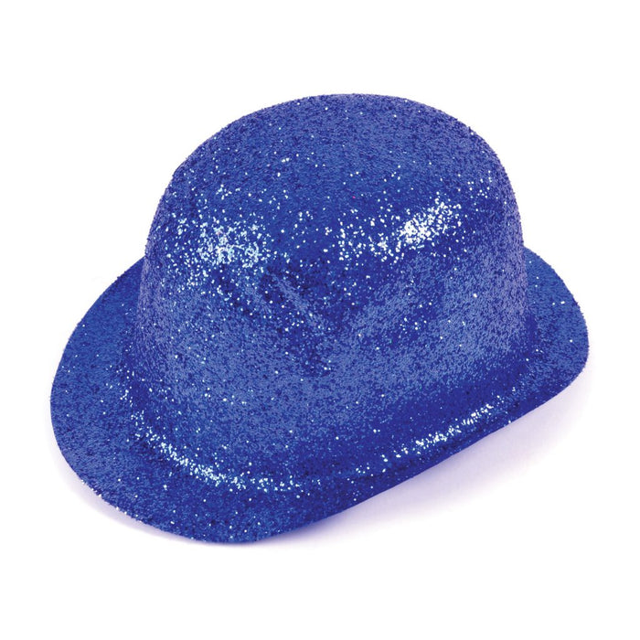 Plastic Glitter Bowler Hat