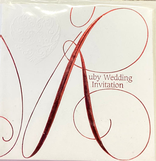 Anniversary Invitations - Ruby Wedding