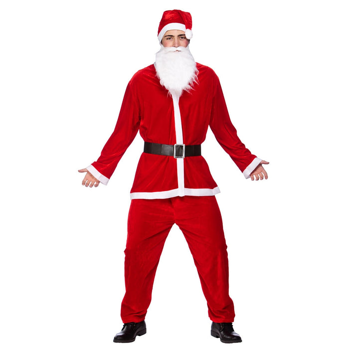 Deluxe Velour 5pc Santa Suit