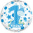 18" Foil 1st Birthday Balloon - Blue Giraffe - The Ultimate Balloon & Party Shop