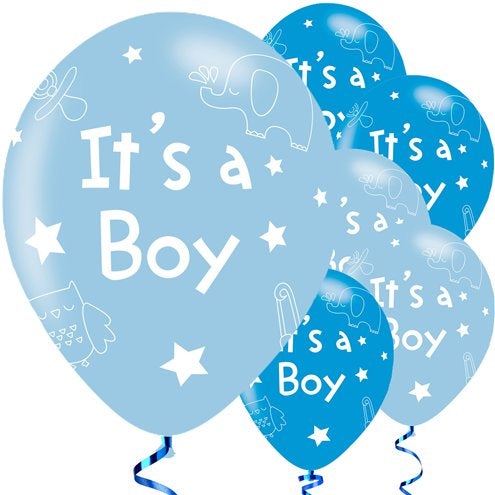 It's A Boy Printed Balloons (6pk)