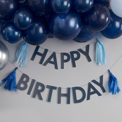 Birthday Letter Bunting With Tassels - Navy