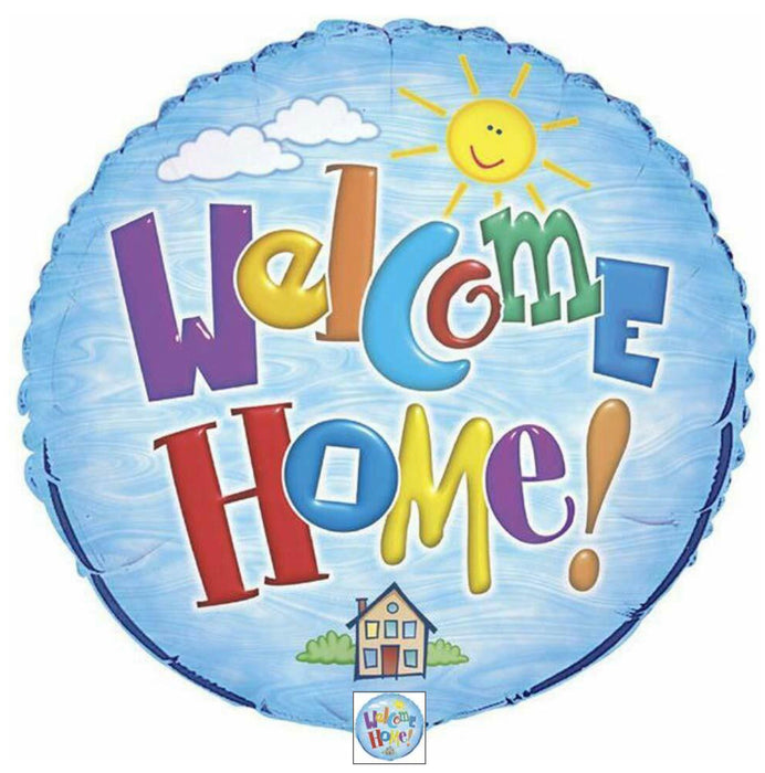 18" Foil Welcome Home Bright Balloon - Blue - The Ultimate Balloon & Party Shop