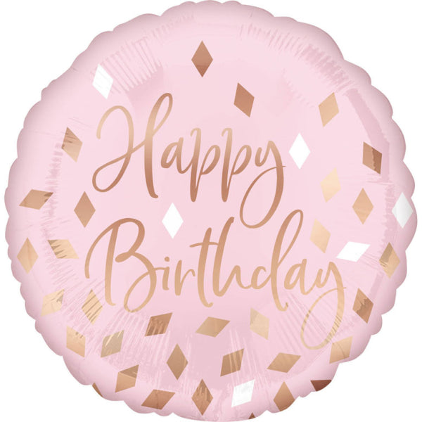 18" Foil Happy Birthday - Pink Blush