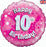 18" Foil Age 10 Balloon - Pink Glitz