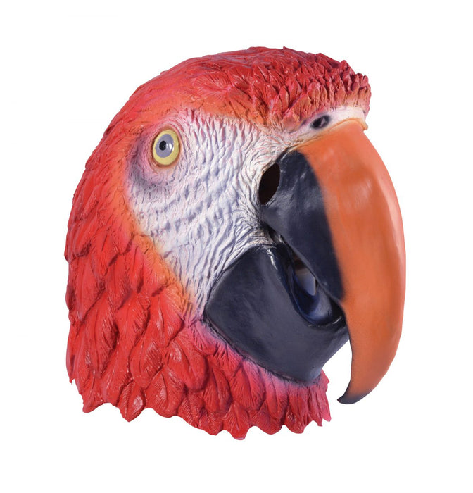 Rubber Overhead Animal Mask - Parrot