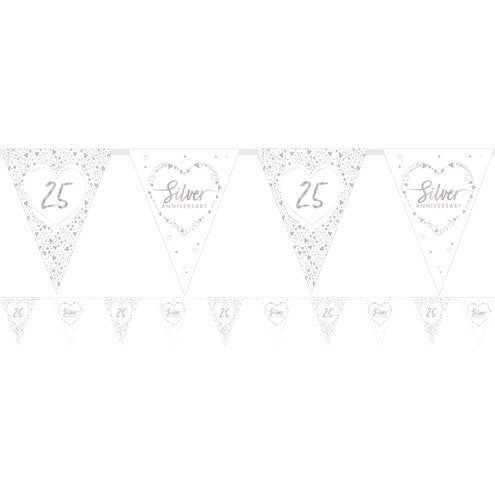 25th Silver Anniversary Bunting - Paper