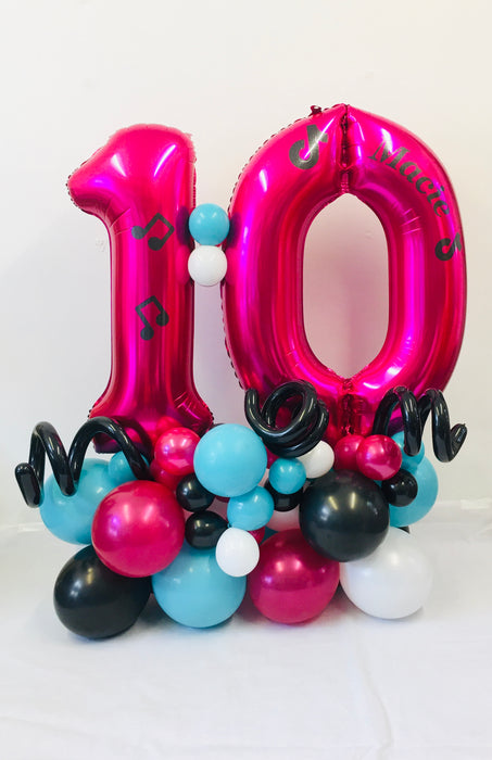 Double Age Themed Balloon Column - TikTok