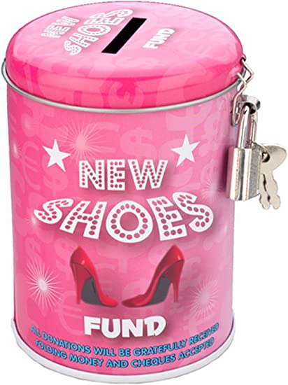 Fines Tin Money Box - New Shoes Fund