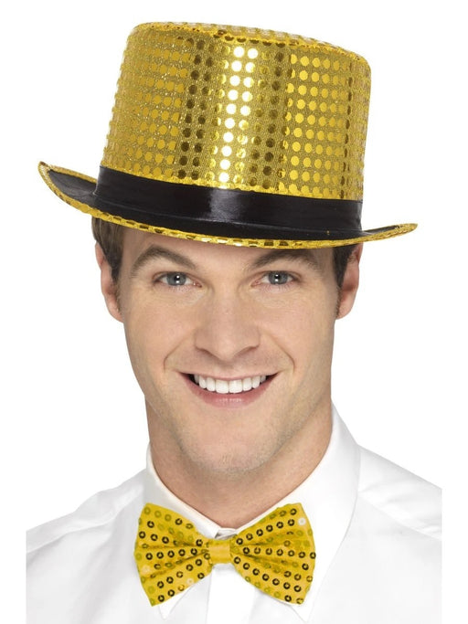 Sequin Top Hat - Gold - The Ultimate Balloon & Party Shop