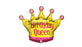 Large Birthday Queen Gold Crown Supershape Balloon