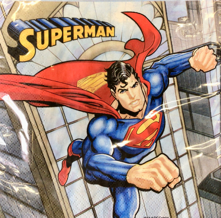 Superman Themed Napkins - (16pk)