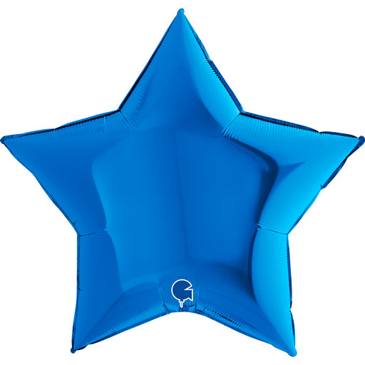 36 Large Foil Star Balloon - Blue - The Ultimate Balloon & Party Shop