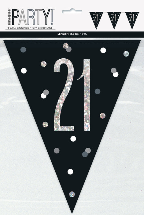 Age 21 Bunting - Black