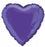 Heart Shaped Foil Balloon - Purple