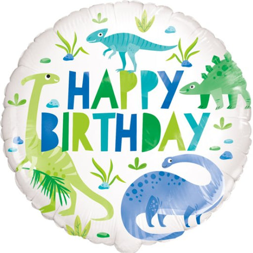 18" Foil Birthday Balloon - Dino Assorted