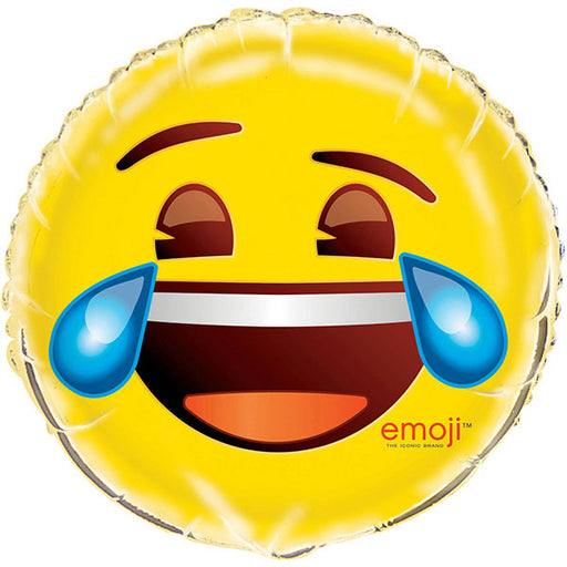 18" Foil Emoji Printed Balloon - Laughing Face