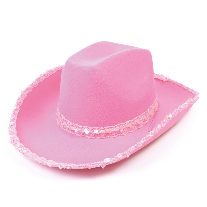 Felt Cowboy Sequin Hat - Pink