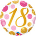 18" Foil Age 18 Balloon - Pink & Gold - The Ultimate Balloon & Party Shop