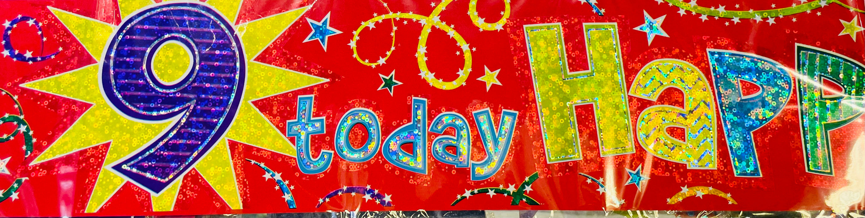 Age 9 Birthday Banner