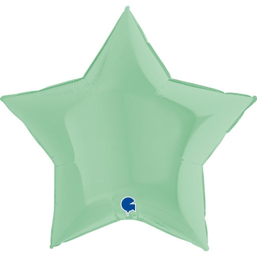 Matte Foil Star Balloon - Mint Green