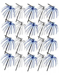 Metallic Cocktail Straws - Blue/Silver