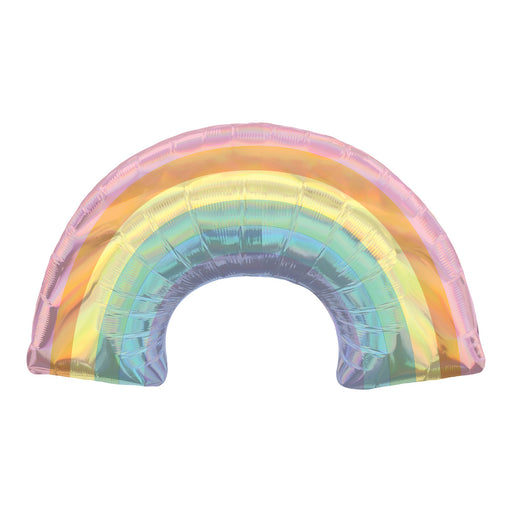 34” Foil Holographic Rainbow Balloon - Pastel