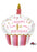 1st Birthday Large Balloon - Pink Cup Cake