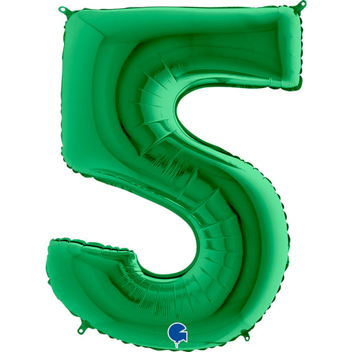 Number 5 Foil Balloon Lime Green - The Ultimate Balloon & Party Shop