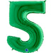 Number 5 Foil Balloon Lime Green - The Ultimate Balloon & Party Shop