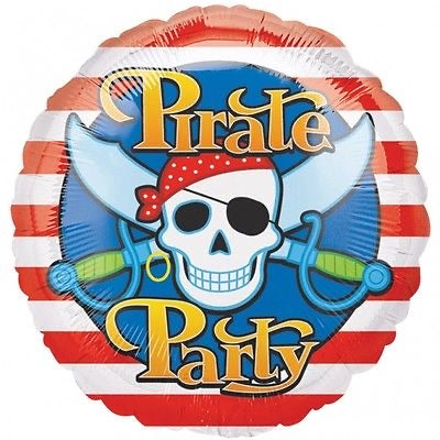 18" Foil Pirate Party Printed Balloon - The Ultimate Balloon & Party Shop