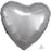 18” Heart Shaped Foil Balloon - Metallic Silver