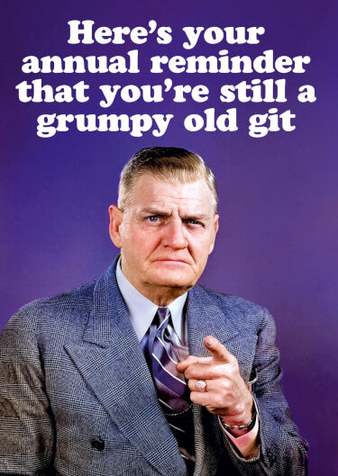Annual Grumpy Git Reminder Card